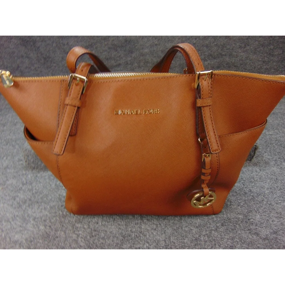 Michael Kors Jet Set‎ Travel Tote Bag Tan 30F2GTTT8L Saffiano Leather Designer